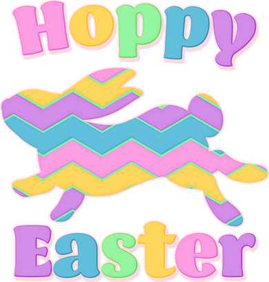 Cute Hoppy Easter Colorful Easter Bunny Doggie Tank
