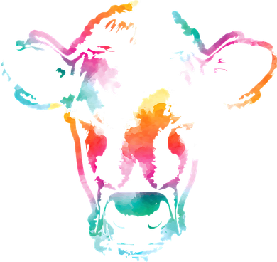 Cow Head Watercolor Art Farm Cow Lover Women's Tank Top
