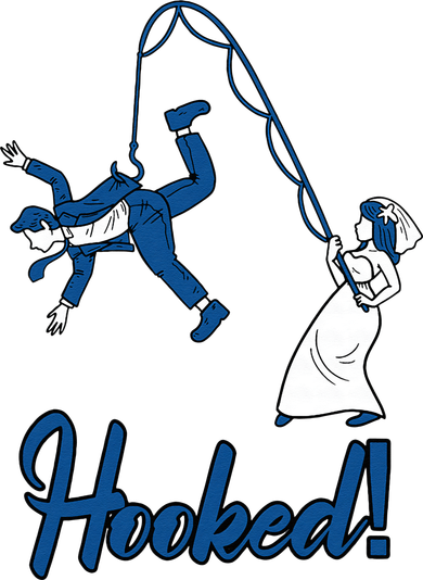 Cute Hooked Wife Fishing Groom Funny Bachelors Party Gift Hoodie