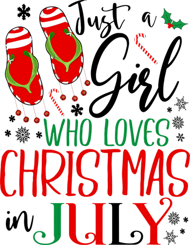Christmas in July Just A Girl Who Loves Christmas In July Tote Bag
