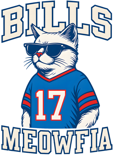 Cat Lovers Bills Meowfia Funny Football Women's Hoodie