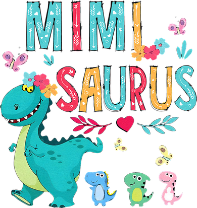 Cute Mimisaurus Flower Butterfly Dinosaur Mother's Day Doggie Tank