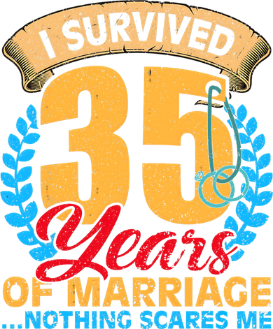 Couples Married for 35 years Funny 35th wedding anniversary Women's Long Sleeve Shirt