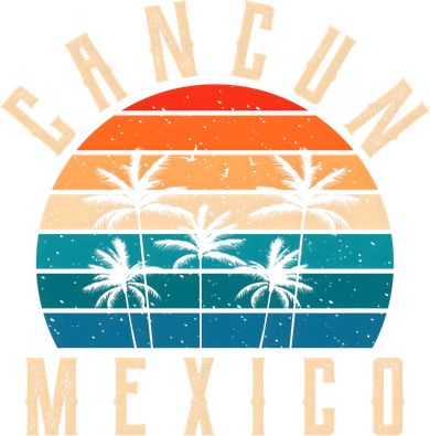 Cancun Mexico Gift Retro Beach Souvenir Cancun Gift Cancun Meaningful Gift Women's Long Sleeve Shirt