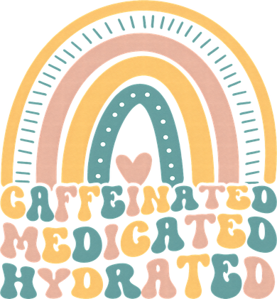 Caffeinated Medicated Hydrated Funny Nurse Teacher Saying Kids T-Shirt