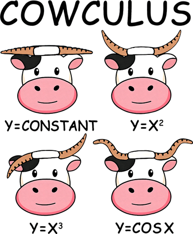 Cowculus Math Lovers Funny Cow Calculus Math Teacher Gift Ornament