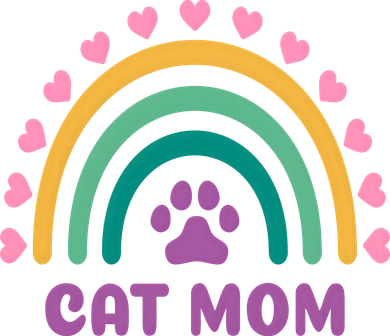 Cat Mom Rainbow Heart Kids Sweatshirt