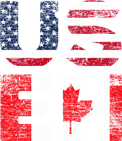 Canadian Pride American USA USEH US Flag Canada Hoodie