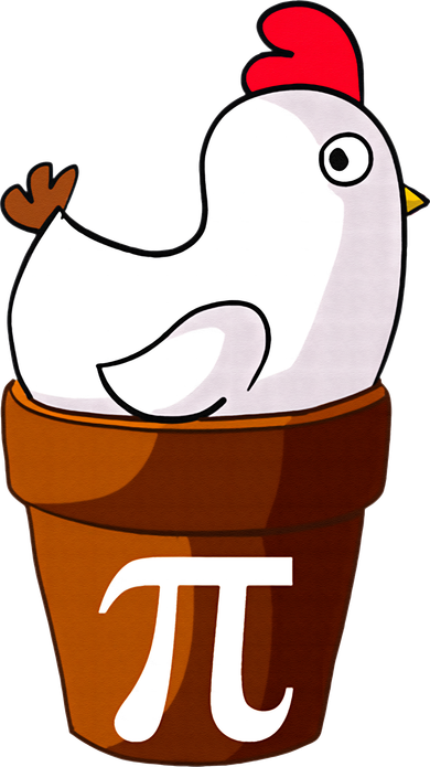 Chicken Pot Pi Funny Pie Day Cartoon Chicken Pot Pi Tote Bag