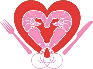 Cute Prawn Valentines Day Heart Shrimp Chef Fork Knife Gift Women's Long Sleeve Shirt