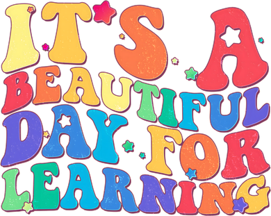 Colorful Retro It's A Beautiful Day For Learning T-Shirt