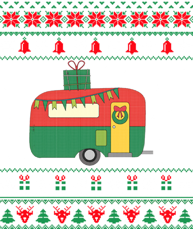 Christmas Sweater Funny Camping Camper Gift Baby Bodysuit