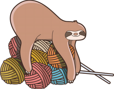 Cute Sloth Knitting Yarn Knitting Wool Button