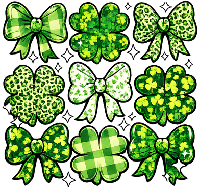 Cute St Patricks Day Bow Coquette Saint Paddys Women's Dry Zone Grid Polo