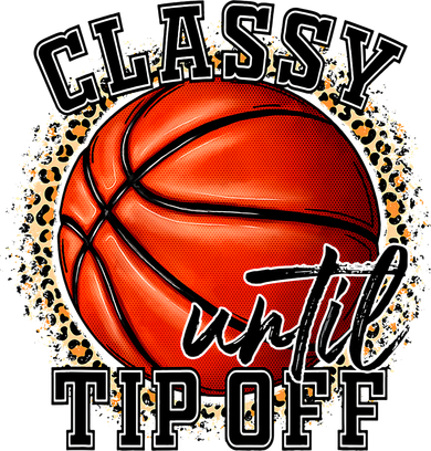 Classy Until Tip Off Funny Basketball Mom Leopard Coaster