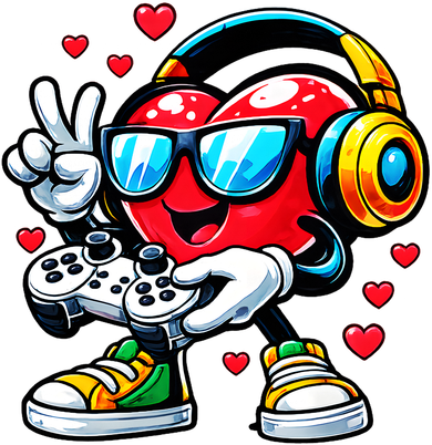 Cool Valentine's Day Gamer Heart Love Gaming Women's Long Sleeve Shirt