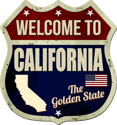 California Vintage Metal Road Sign Logo T-Shirt