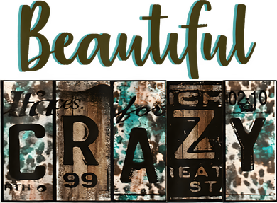 Crazy Women Beautiful Country Music Girl Western Bleached Beanie