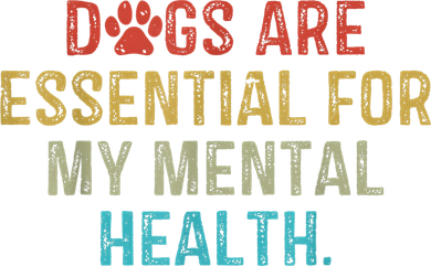 Dogs Are Essential For My Mental Health Quote retro vintage Backpack