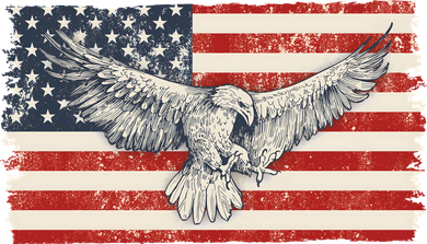 Distressed American USA Flag Eagle Coffee Mug