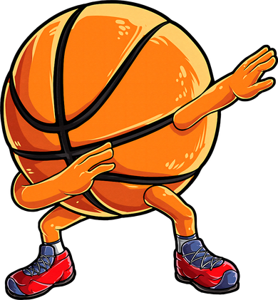 Dabbing Basketball Ball Funny  Sports Player Kids Sweatshirt