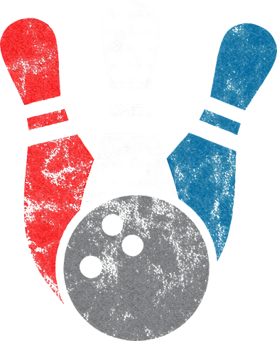 Distressed Bowling For Men Bowling Pins And Ball Ornament