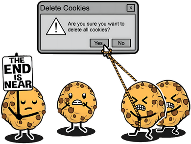 Deleting Cookies The End Is Near Funny Toddler Long Sleeve