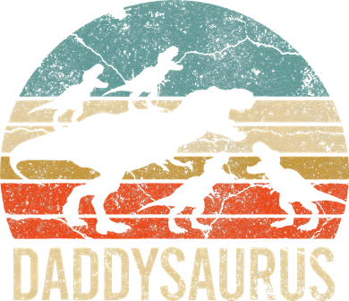 Daddy Dinosaur Daddysaurus 4 Four Gift For Father Day Doggie Tank