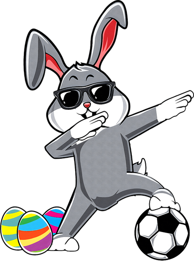 Dabbing Easter Bunny Rabbit Dab Soccer Player Visor