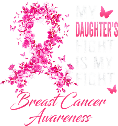 Daughter's Fight Is My Fight Breast Cancer Awareness Ribbon Toddler Hoodie