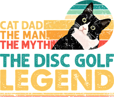 Disc Golf Cat The Disc Golf Legend Outfit Retro Sunset Toddler Hoodie