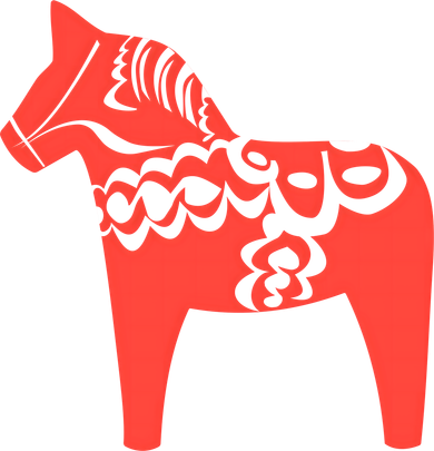 Dala Horse Gift Dalarna Swedish Sweden Sverige Gift Hat