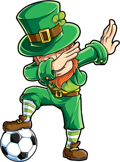 Dabbing Leprechaun St Patricks Day Soccer Sports Gift Women's Hoodie