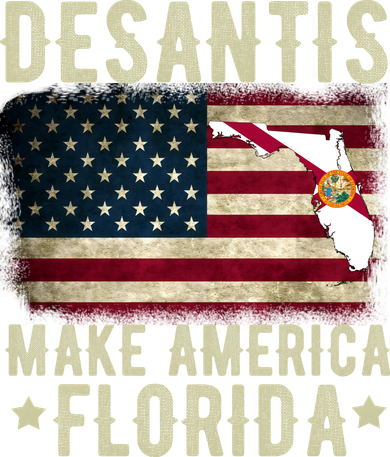 DeSantis Make America Florida US Flag Kids Sweatshirt