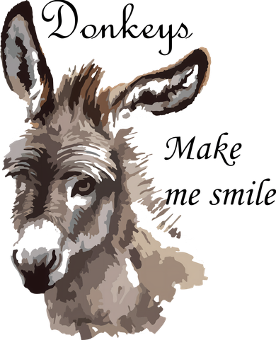 Donkeys Make Me Smile Cute Miniature Donkey Mini Donkey Gift Doggie Tank