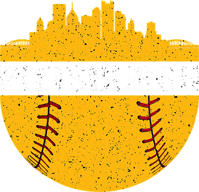 Distressed Novelty Pirate Pittsburgh Baseball Cityscape Baby Bodysuit