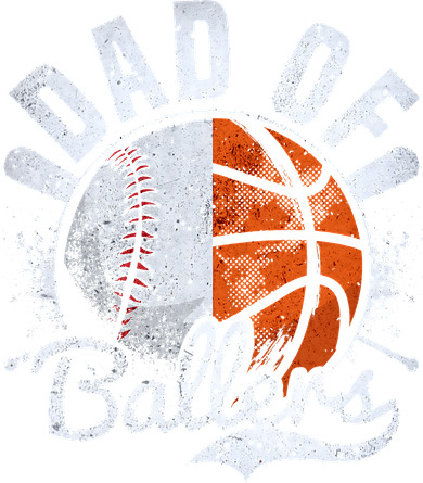 Dad Of Both Baseball Basketball Dad of Ballers Ornament