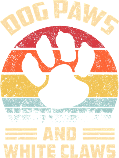 Dog paws and white claws Coaster