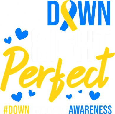 Down Right Perfect World Down Syndrome Awareness Day Ribbon Women's Long Sleeve Shirt