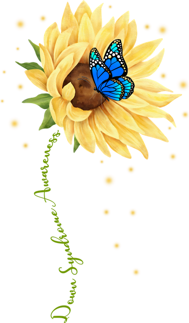 Down Syndrome Awareness Sunflower Butterfly Women's T-Shirt