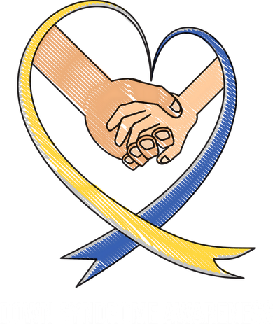 Down Syndrome Awareness Support Heart Ribbon Coaster