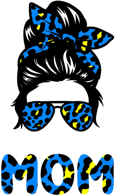 Down Syndrome Mom Hair Bun Golf Towel