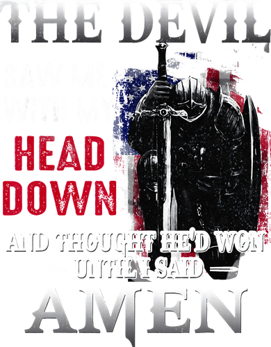 Devil Saw Me With My Head Thought Hed Won Until I Said Amen Kids T-Shirt