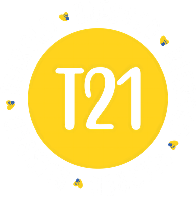 Down Syndrome T21 Blessed Awareness Button