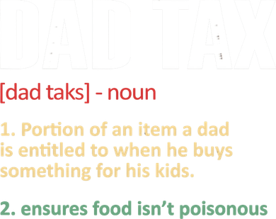 Dad Tax Funny Dad Tax Definitions Father's Day Ornament