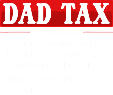 Dad Tax Funny Dad Tax Definition Fathers Day Ornament