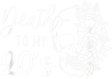 Death To My 20's Funny Skull 20th Birthday Party Twenty Bday Women's Hoodie