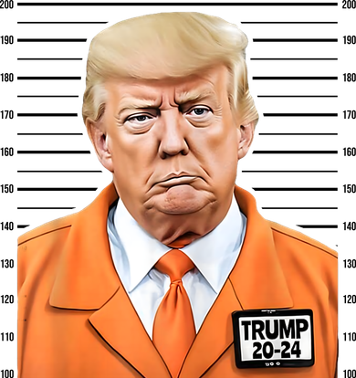 Donald Trump Mug Shot 2024 Orange Jail Suit Hoodie