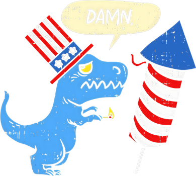 Damn TRex Short Hands Firecracker Funny Firework 4th Of July Mousepad
