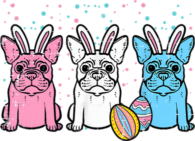 Easter Bunny French Bulldogs Frenchie Dogs Men Women Button